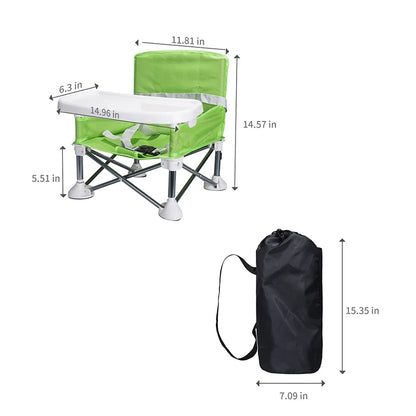 Baby Foldable Portable Dining Chair With Plate