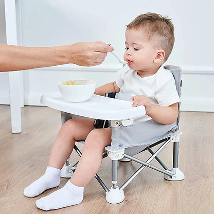 Baby Foldable Portable Dining Chair With Plate